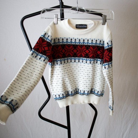 Vintage Youth Snowflake Sweater Size Medium - Picture 4 of 5